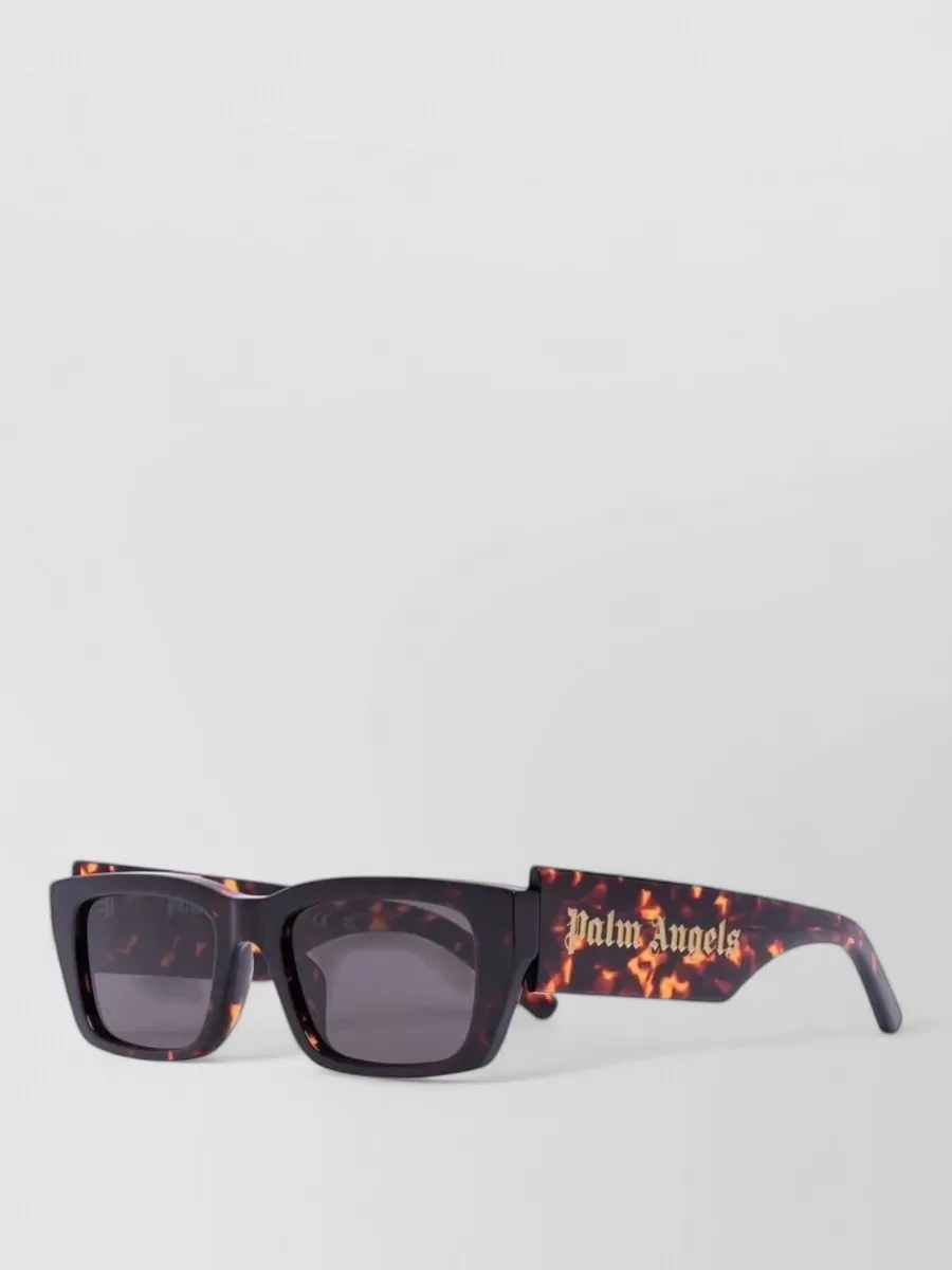 Palm Angels Rectangular Acetate Sunglasses Tortoiseshell Pattern