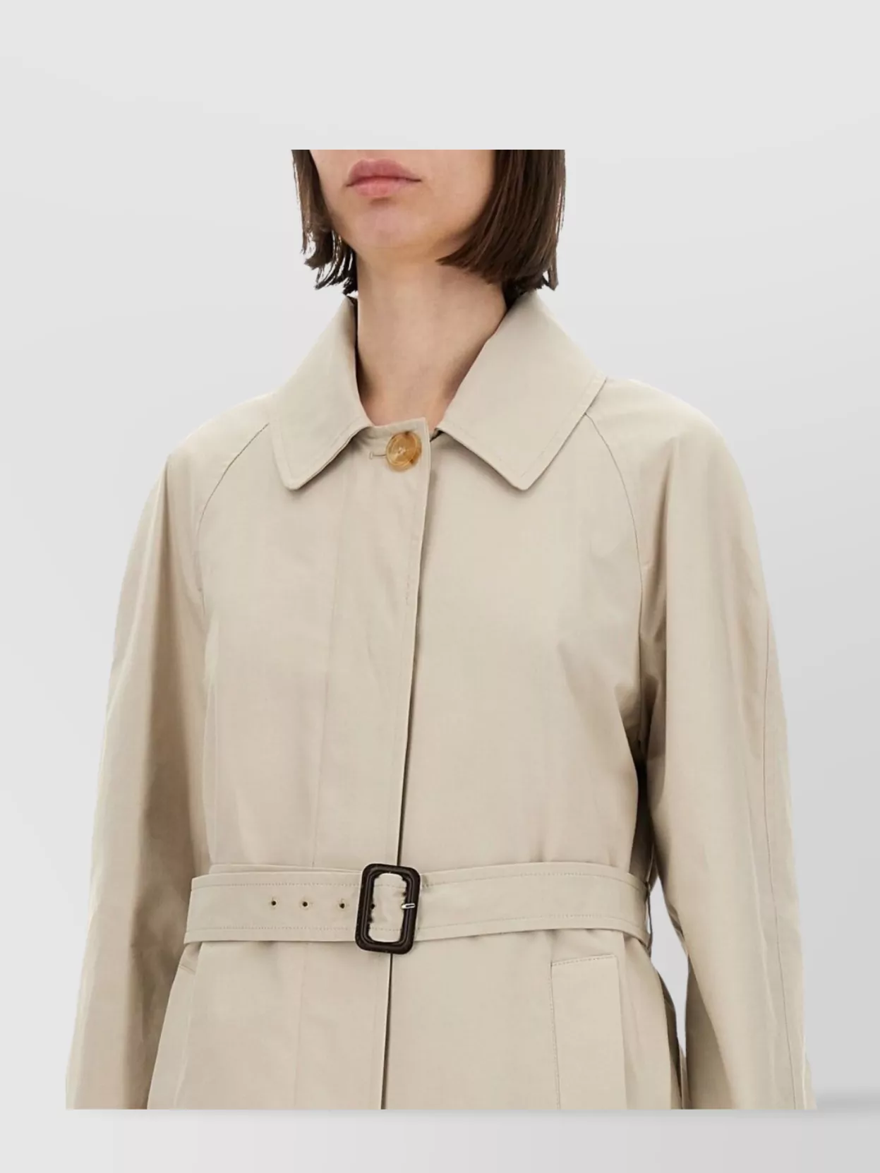 S Max Mara Long Trench Coat Belted Waist