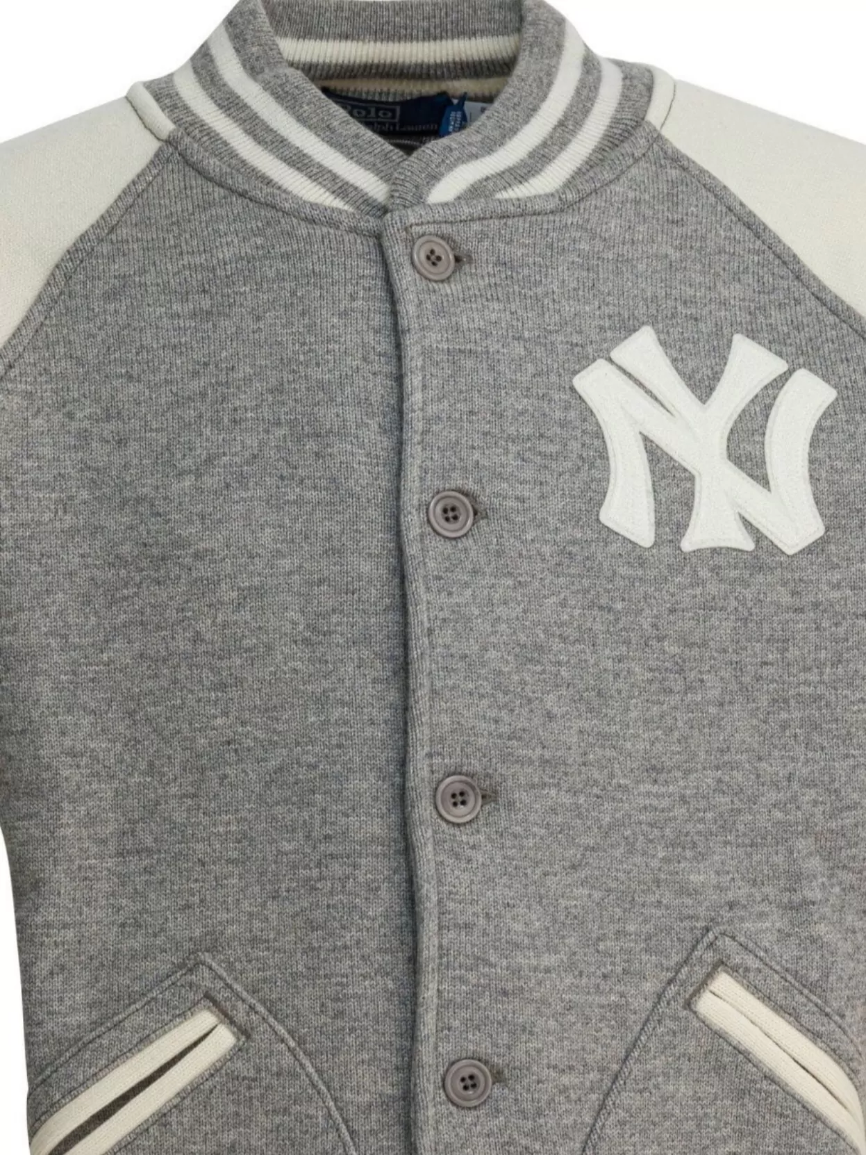 Polo Ralph Lauren Stylish Knit Jacket Contrast Sleeves