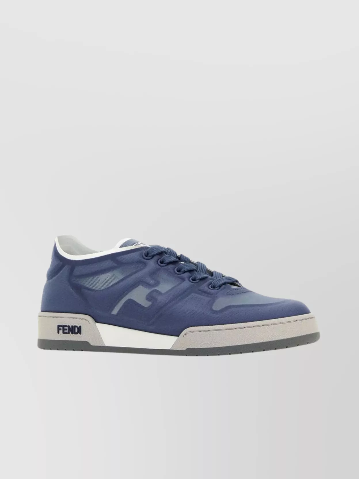 Shop Fendi Mesh Match Sneakers With Ff Accents In Blue