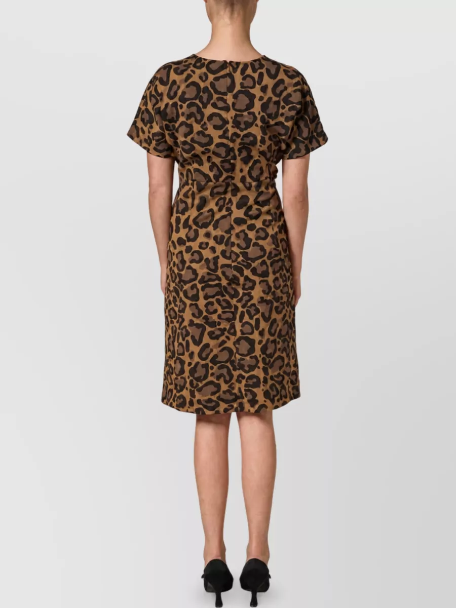 Dolce&Gabbana Leopard-Print Flared A-Line Midi Dress