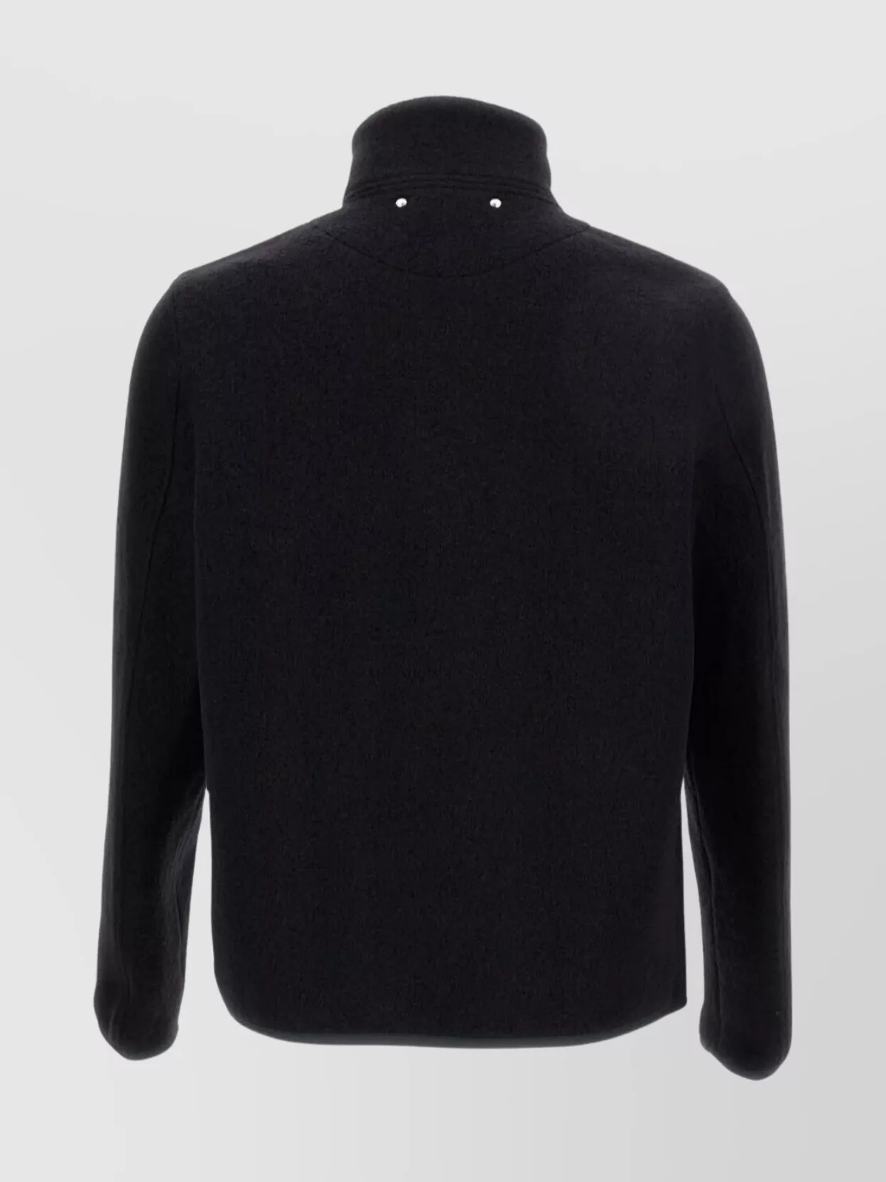 Paul Smith Minimalist Black Jacket With High Collar In Black