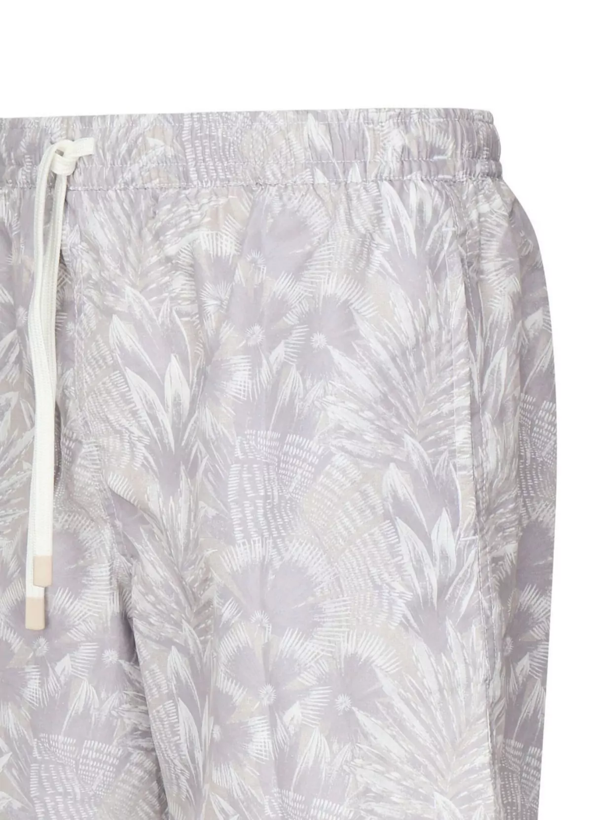 Eleventy Tropical Print Beach Boxer Pockets In Gray