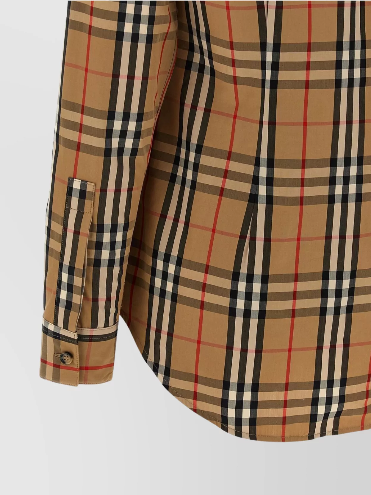 Burberry 'Curved Hem Buttoned Cuffs Long Sleeves Shirt'