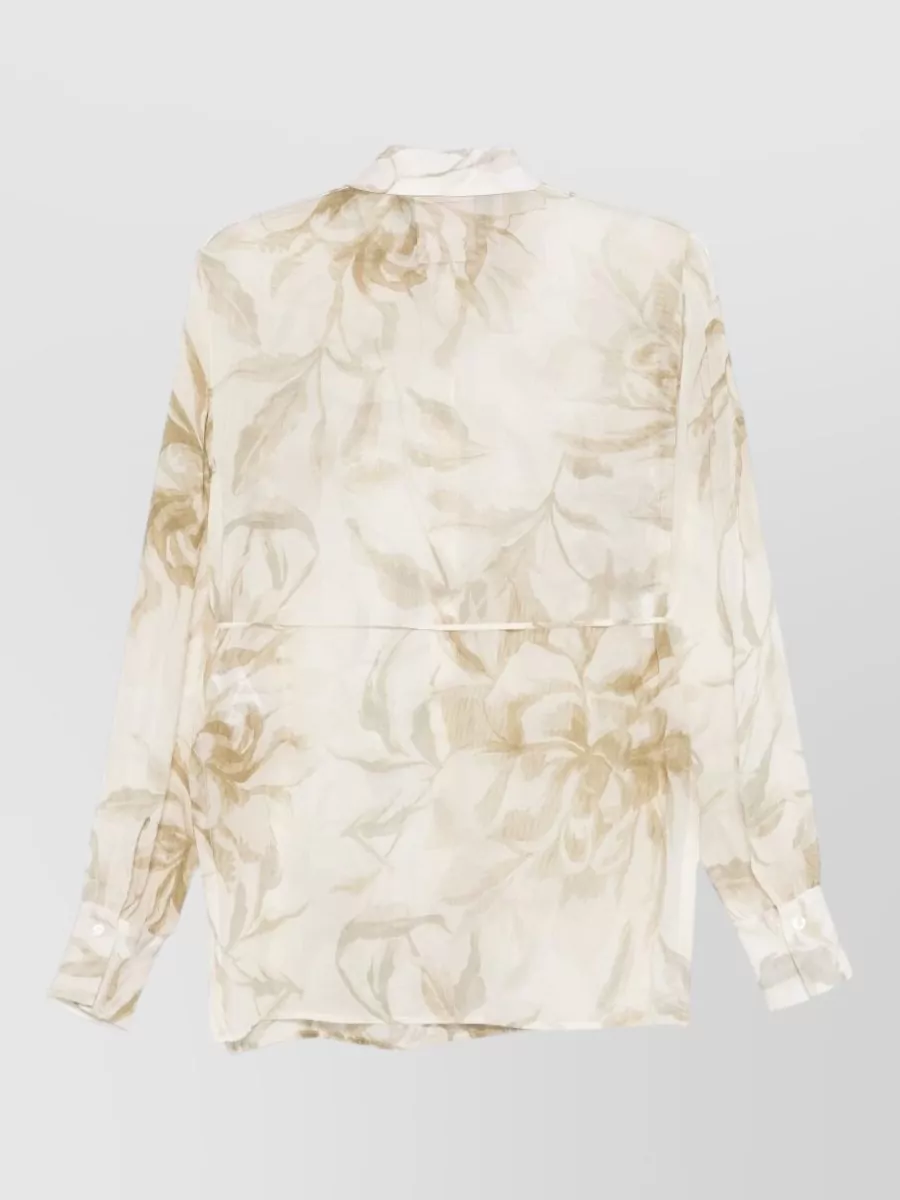 Semicouture Printed Viscose Long-Sleeve Shirt