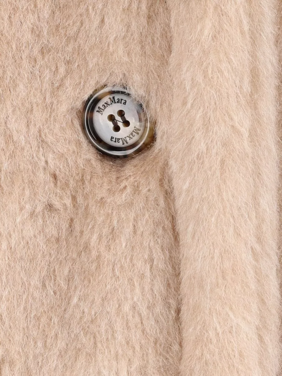 Max Mara Teddy Cape Faux Fur Texture Lapels