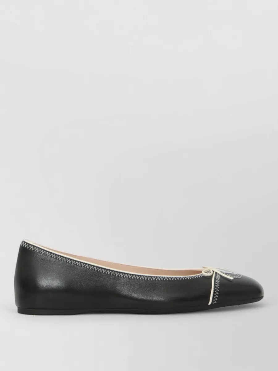 Valentino Garavani Leather Ballerina Flats