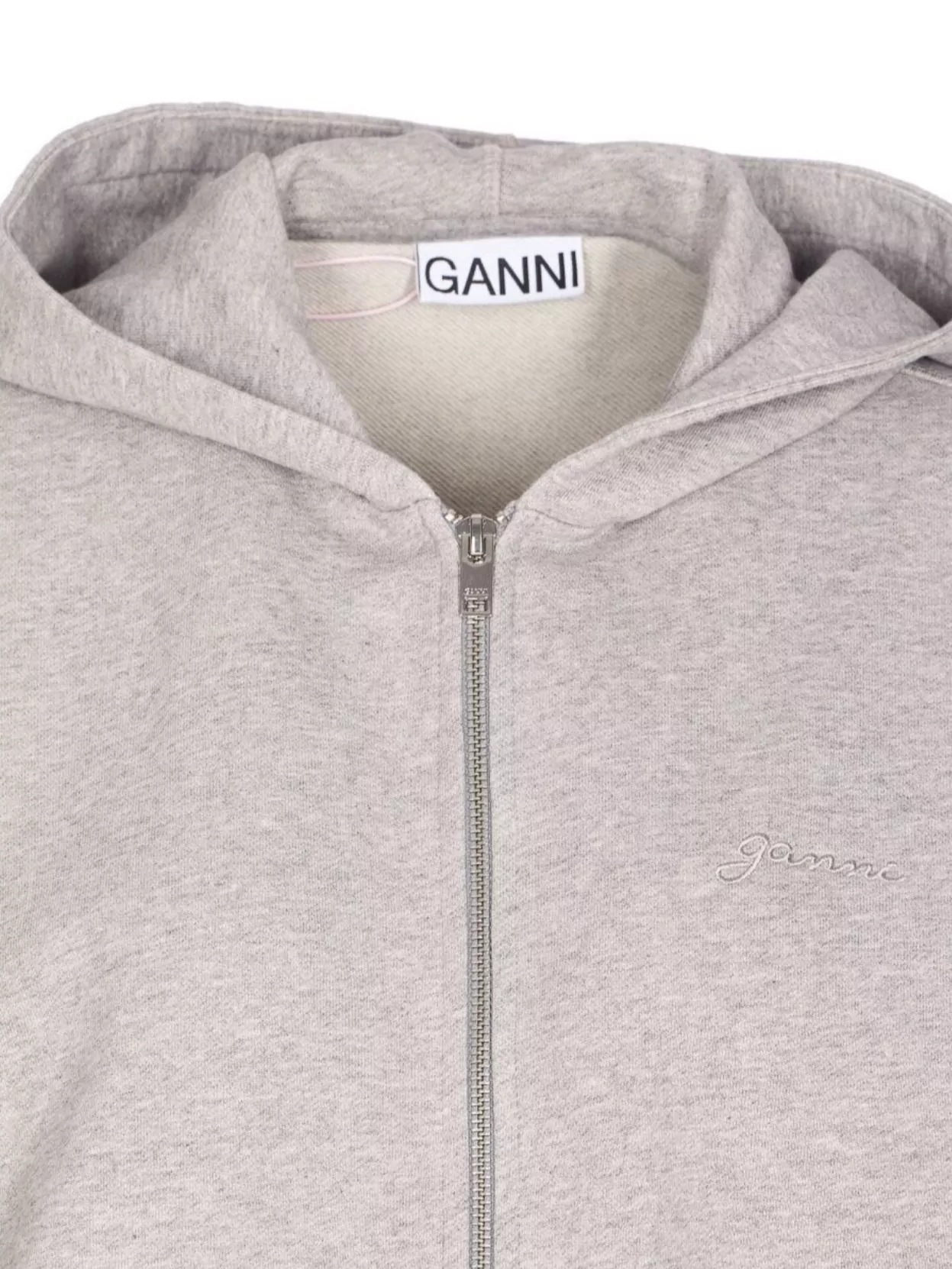 Ganni Graphic Print Teddy Zip Hoodie