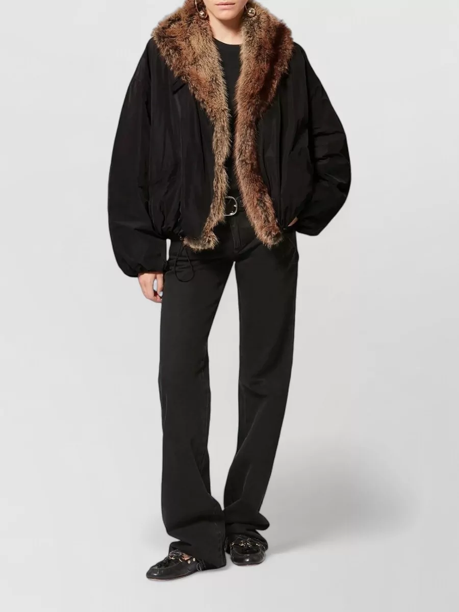 Isabel Marant Faux Fur Trimmed Oversized Short Parka