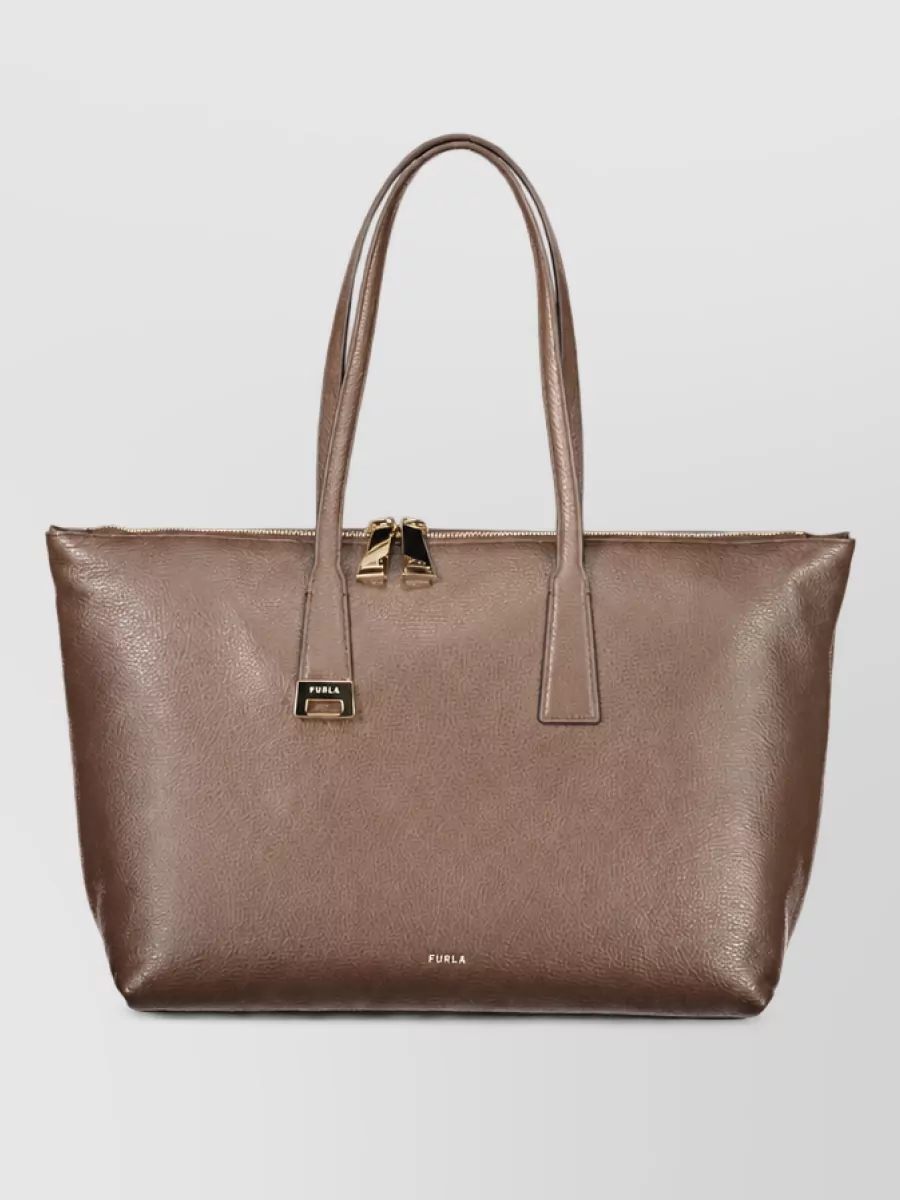 Furla leather tote bag