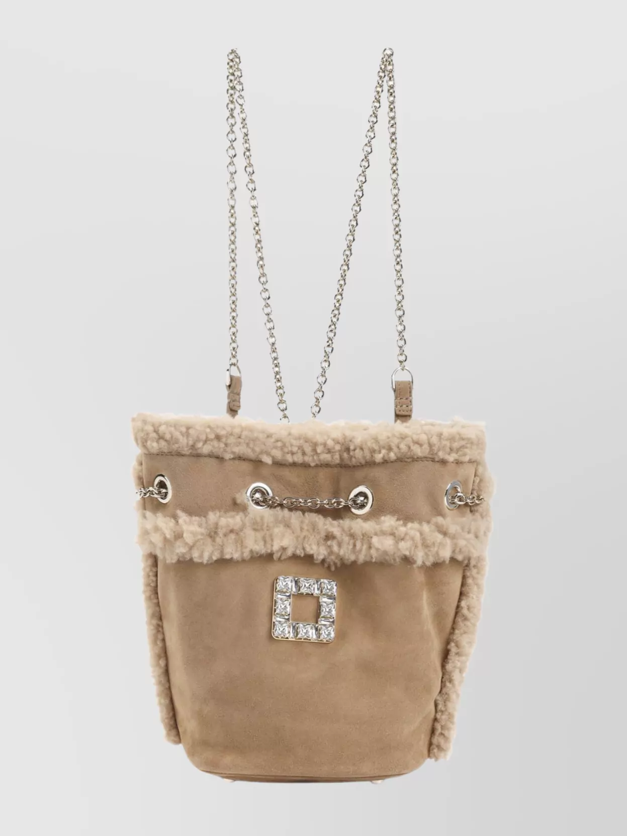 Roger Vivier Tres Vivier Backpack With Buckle And Chain Strap
