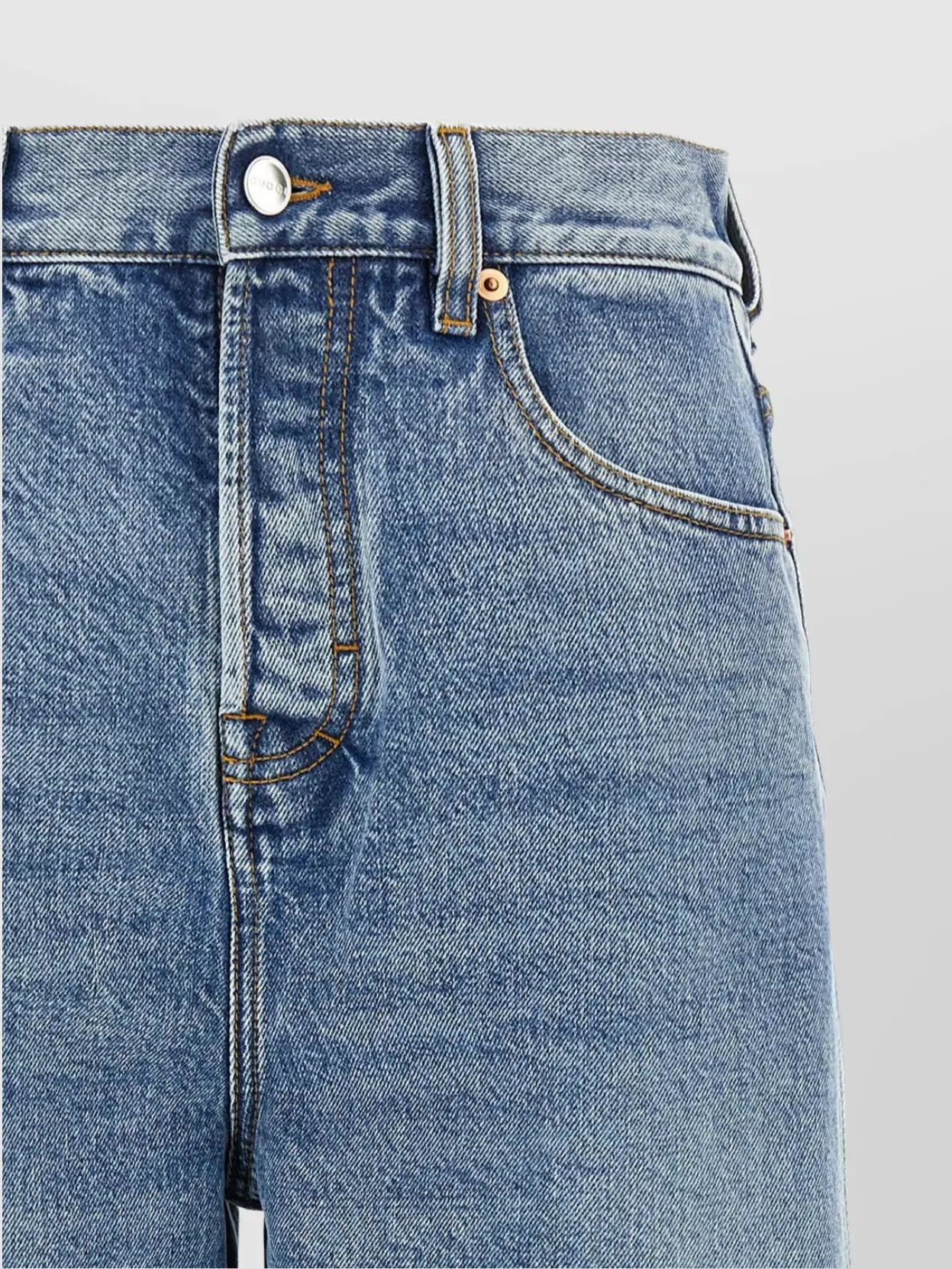 Gucci Denim Trousers Featuring Five-Pocket Design
