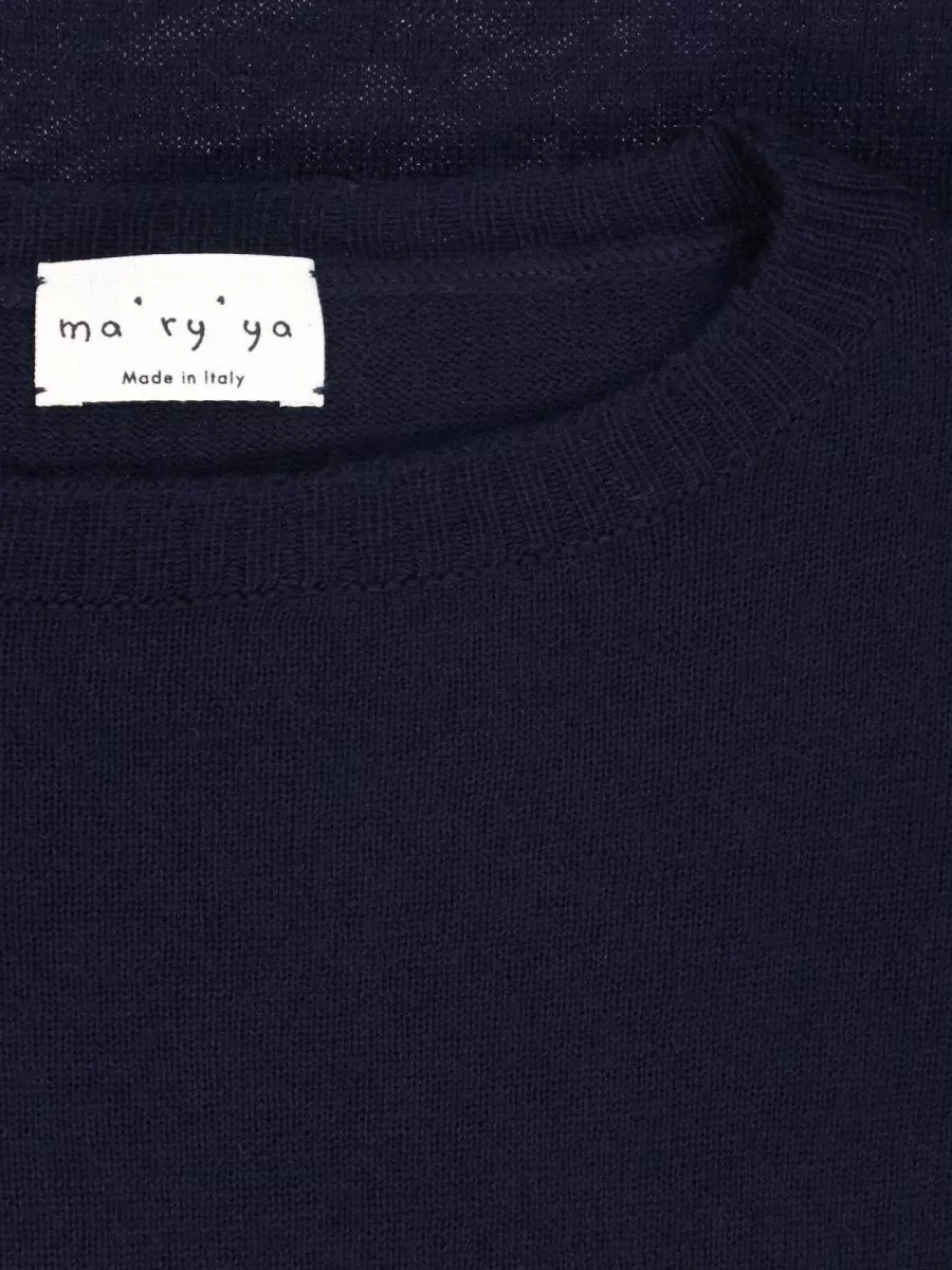 Ma'ry'ya Virgin Wool Crewneck Sweatshirt
