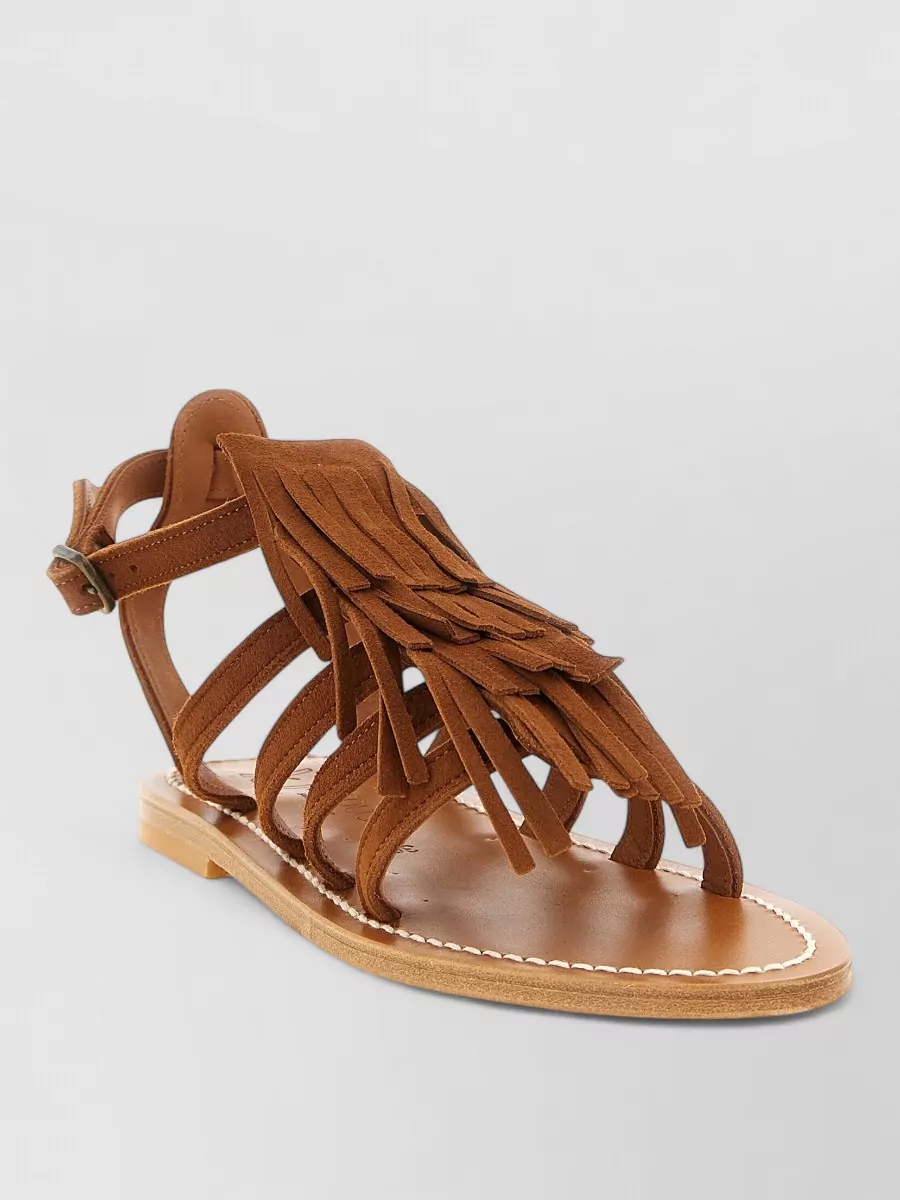 K. Jacques leather flat sandals
