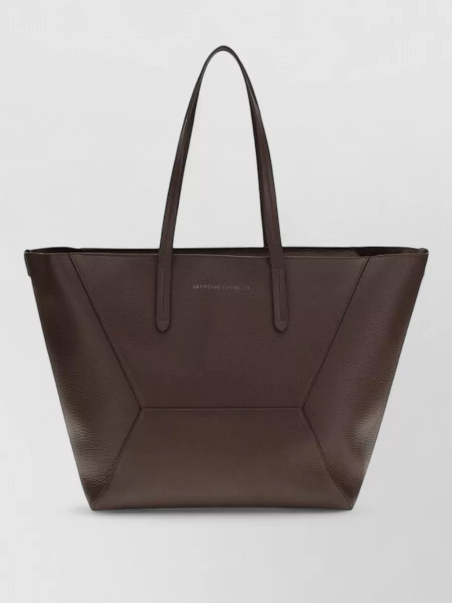 Brunello Cucinelli olivia calf leather shoulder bag