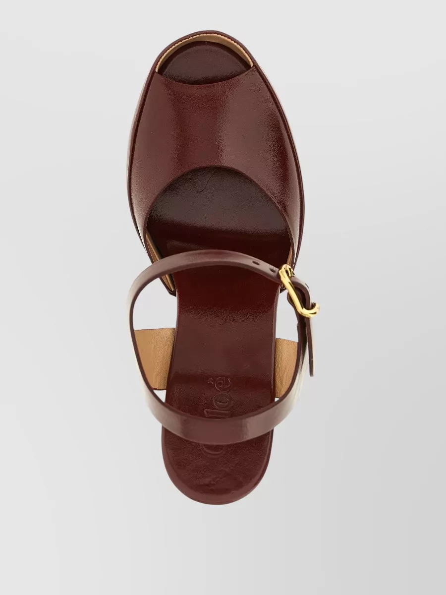 Chloé Leather Studded Platform Clog Sandals