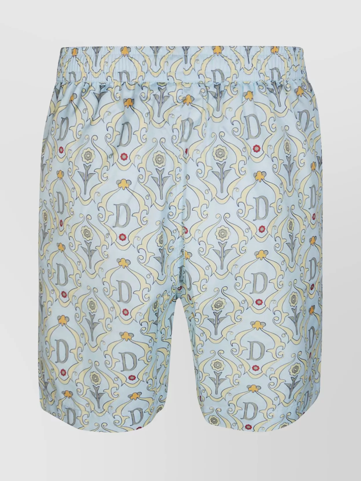 Shop Drôle De Monsieur Printed Beach Shorts Featuring Pockets