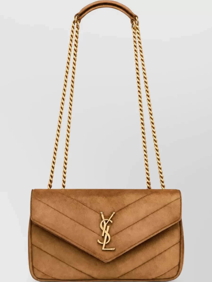 Saint Laurent loulou small leather clutch bag