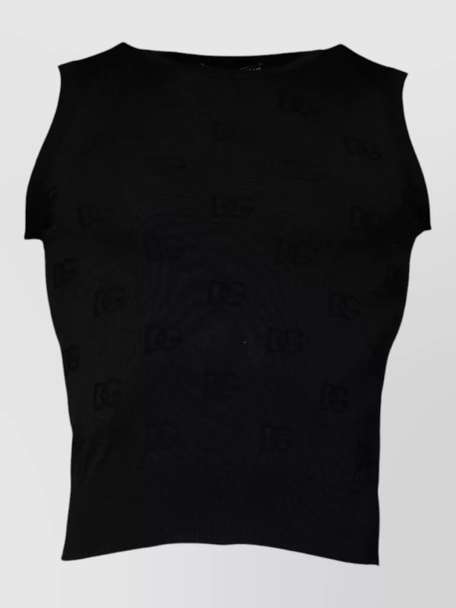 Dolce&Gabbana Silk sleeveless round neck top