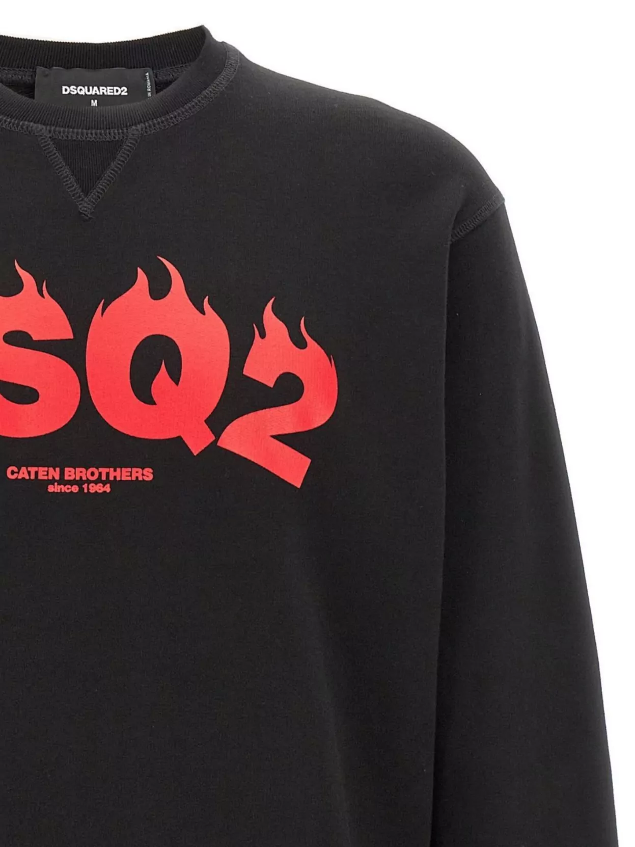Dsquared2 Man Sweatshirt Black Size L Cotton