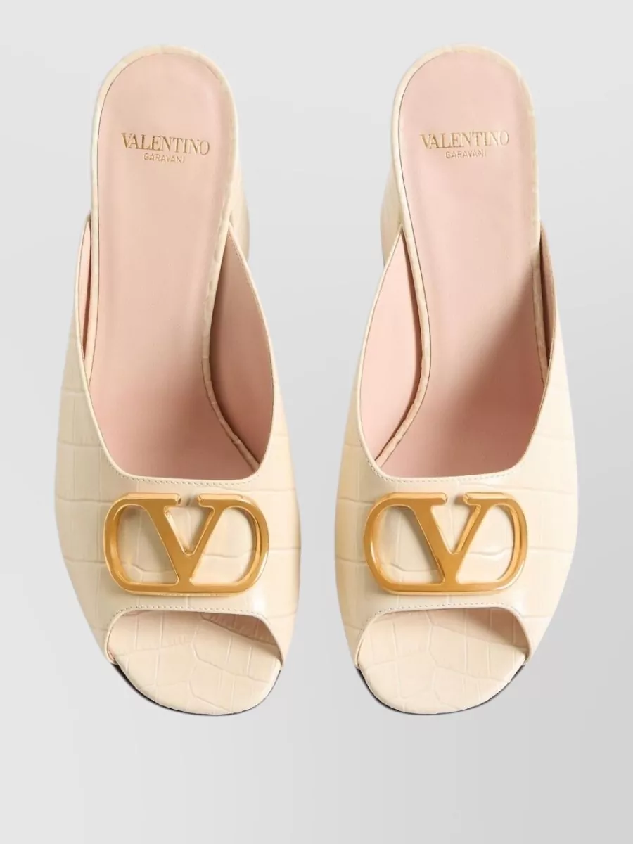 Valentino Garavani Leather High-Heel Mules