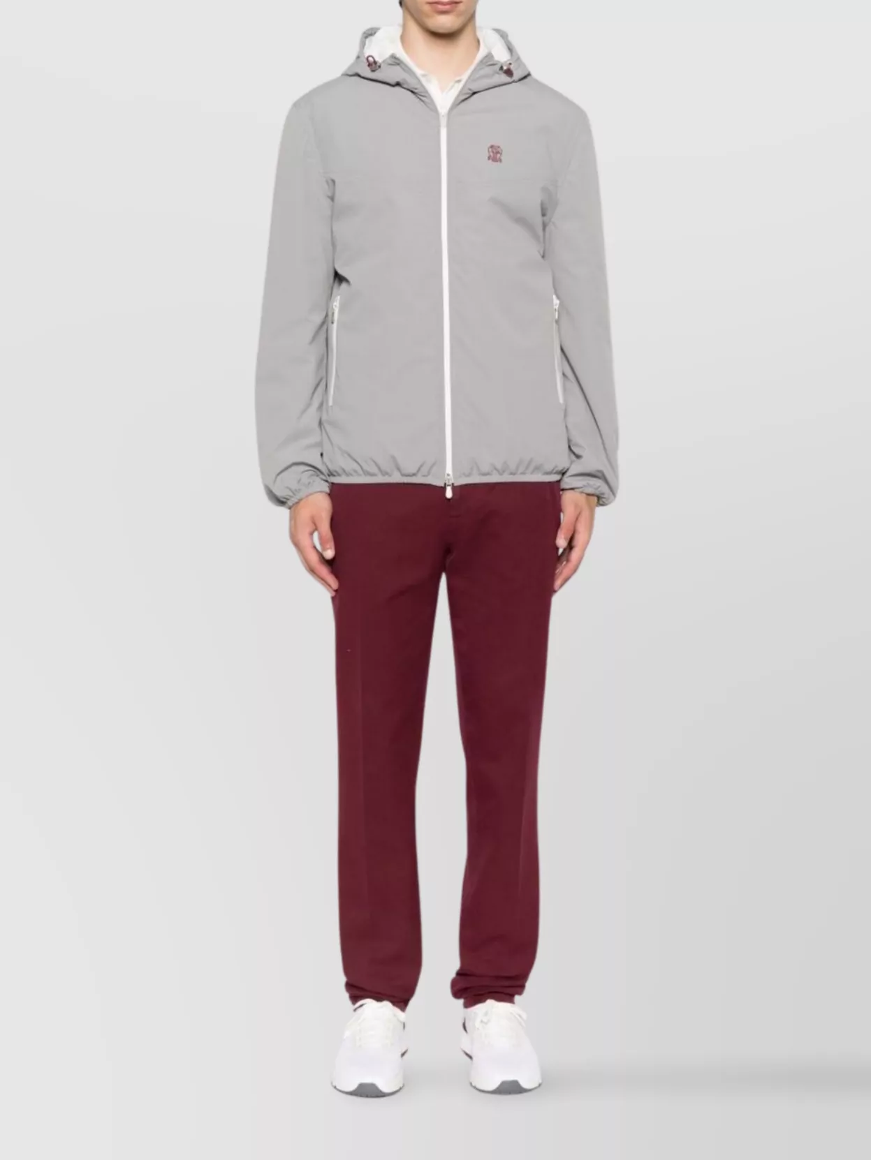 Brunello Cucinelli Nylon jacket with hood and pockets | The