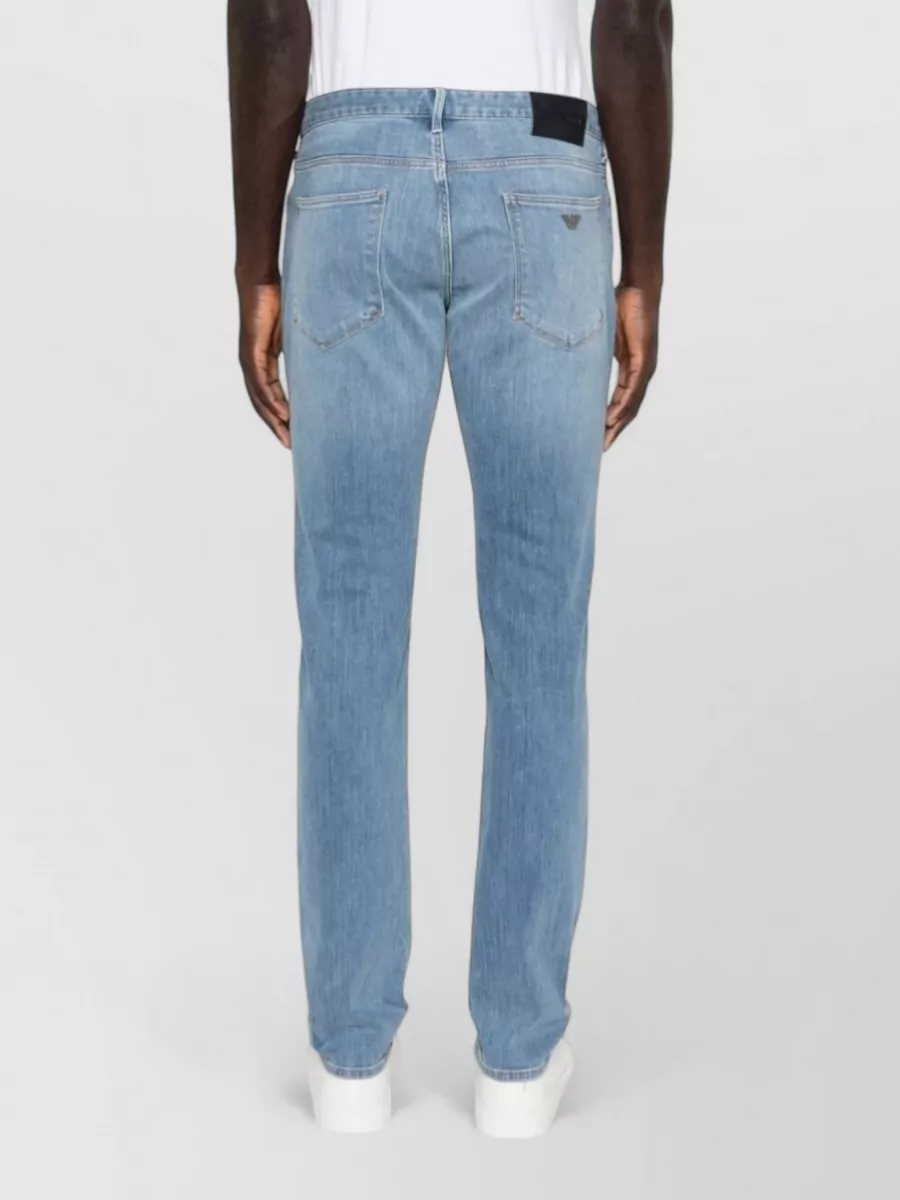 Emporio Armani Denim Cotton Jeans Faded Wash Design