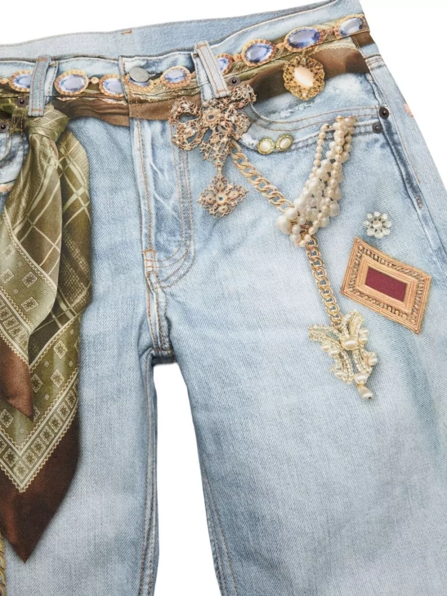 Acne Studios Denim High-Rise Straight-Leg Jeans