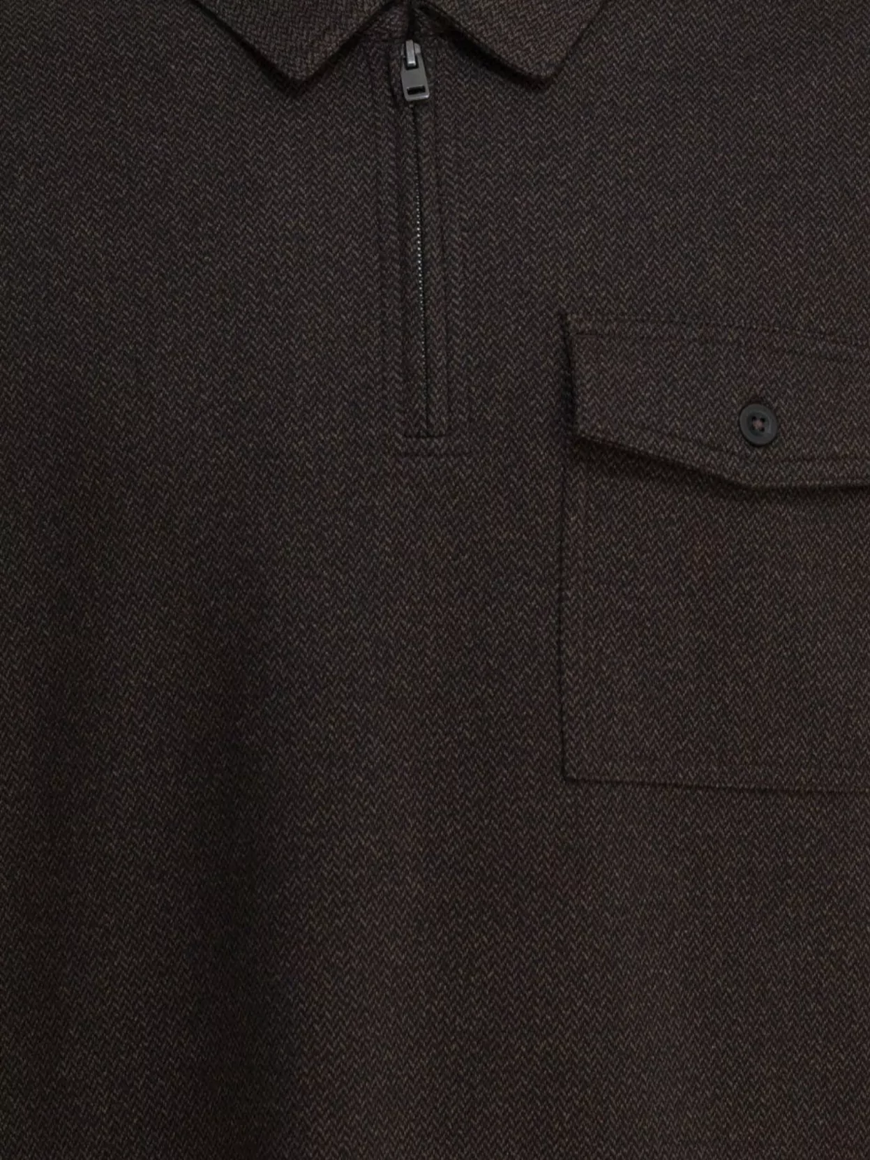 Vince Long Sleeve Polo Shirt With Chest Pocket