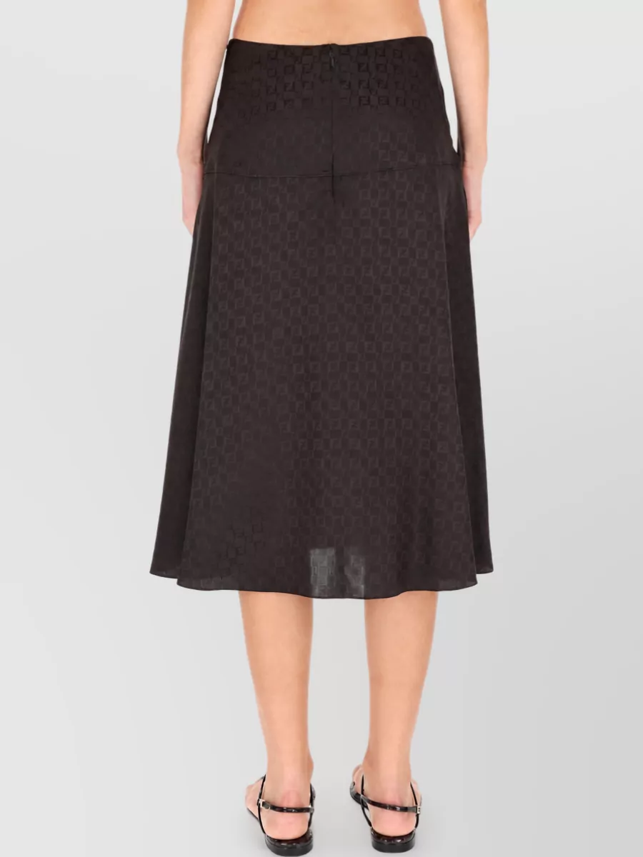 Fendi Silk A-Line Skirt
