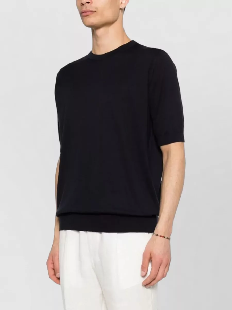 John Smedley Cotton Crewneck Short-Sleeve T-Shirt