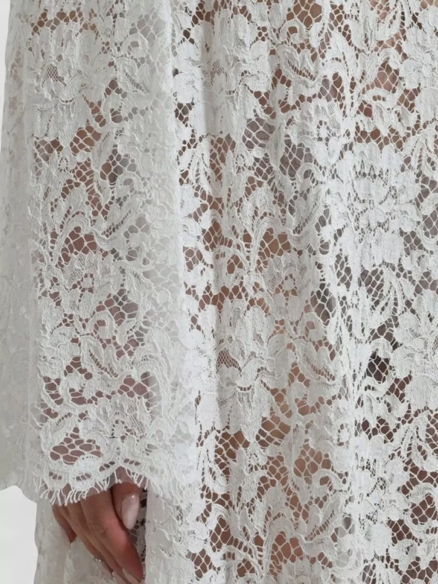 Dolce&Gabbana Crystal-Embellished Lace Maxi Dress