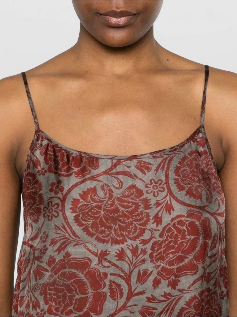 Uma Wang Floral-Print Sleeveless Midi Dress