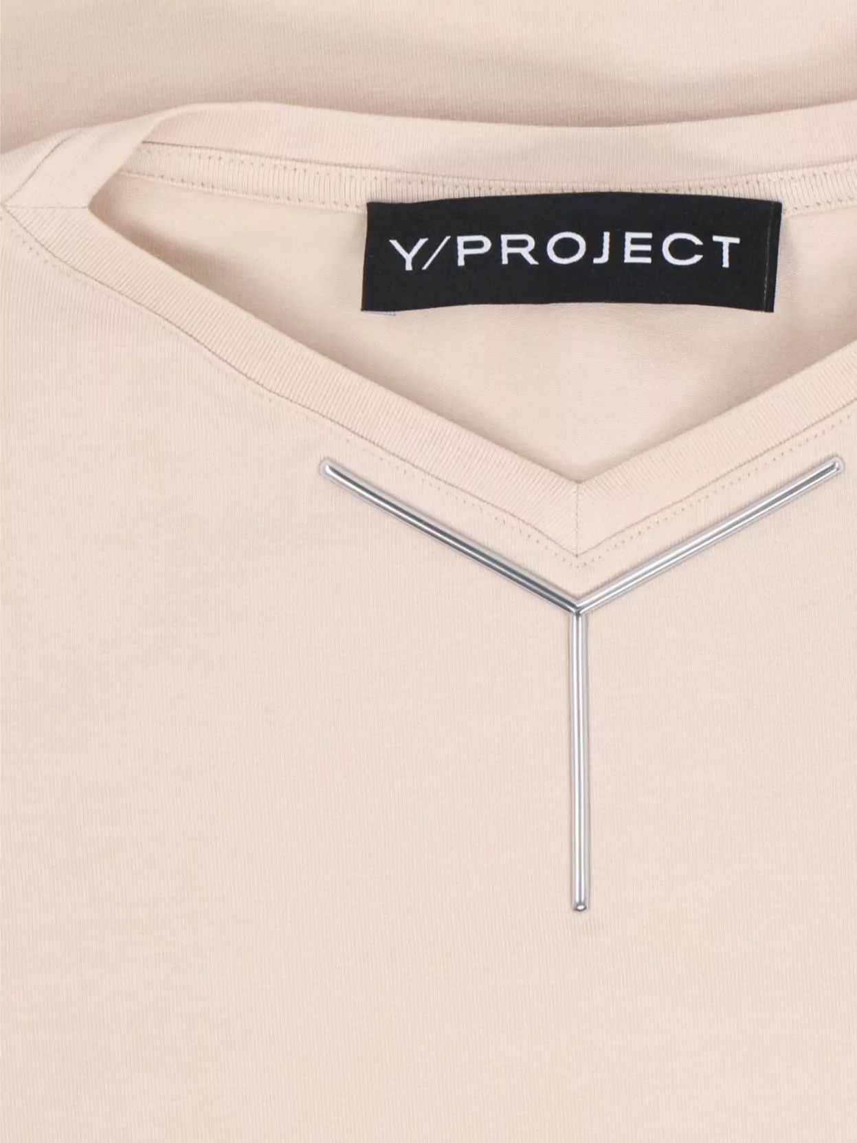 Y/Project Short Sleeves V Neck Plain Metal Detail