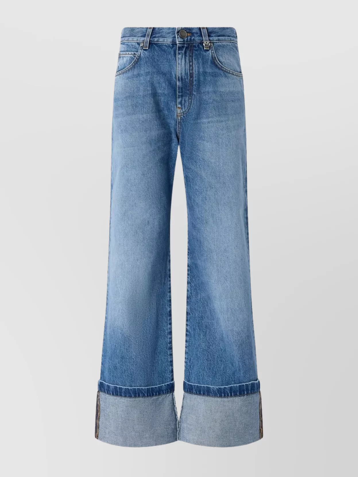 Pinko Wide Leg Trousers Featuring Pockets In Blue