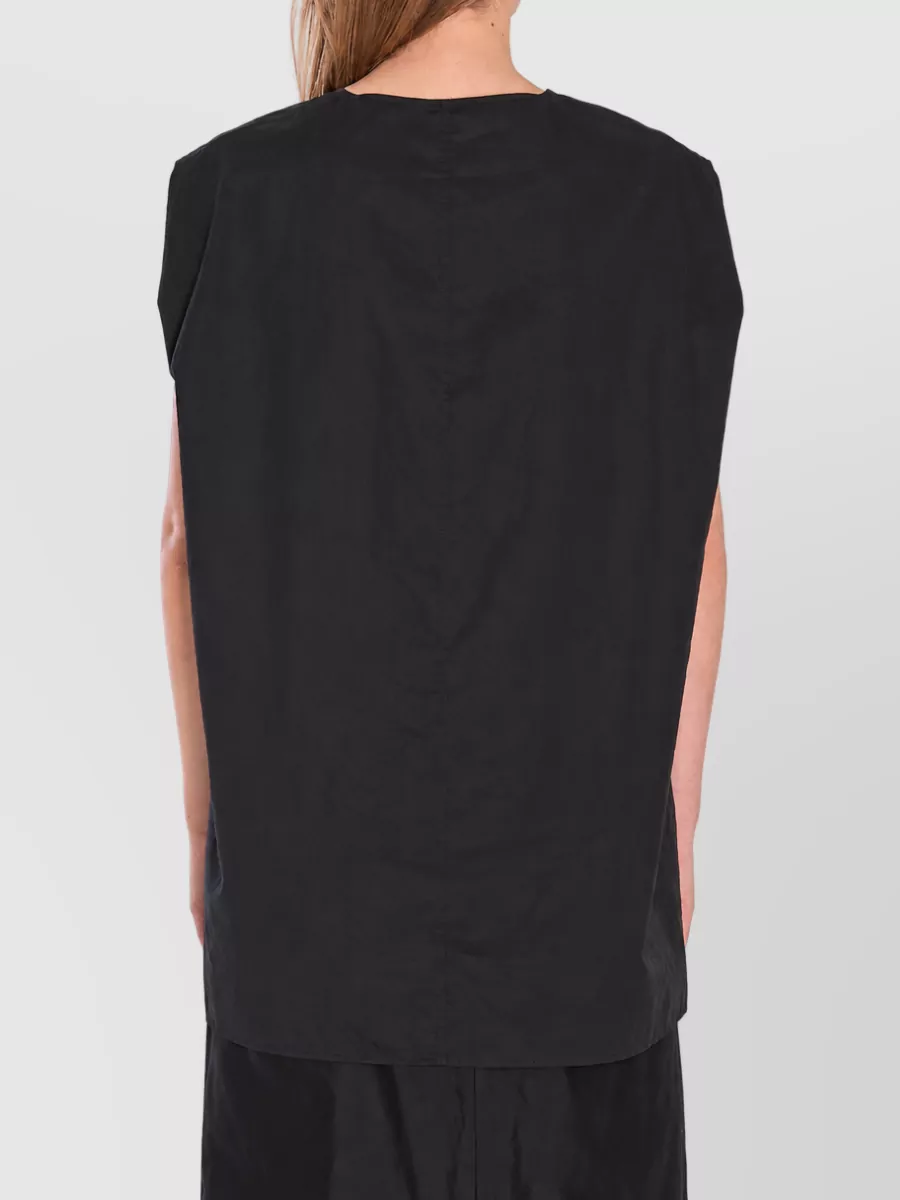 The Row Cotton Oversized Sleeveless Blouse