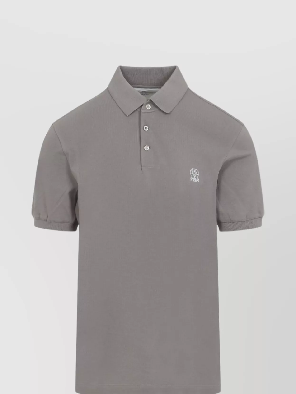 Brunello Cucinelli Cotton Polo With Ribbed Trims And Straight Hem