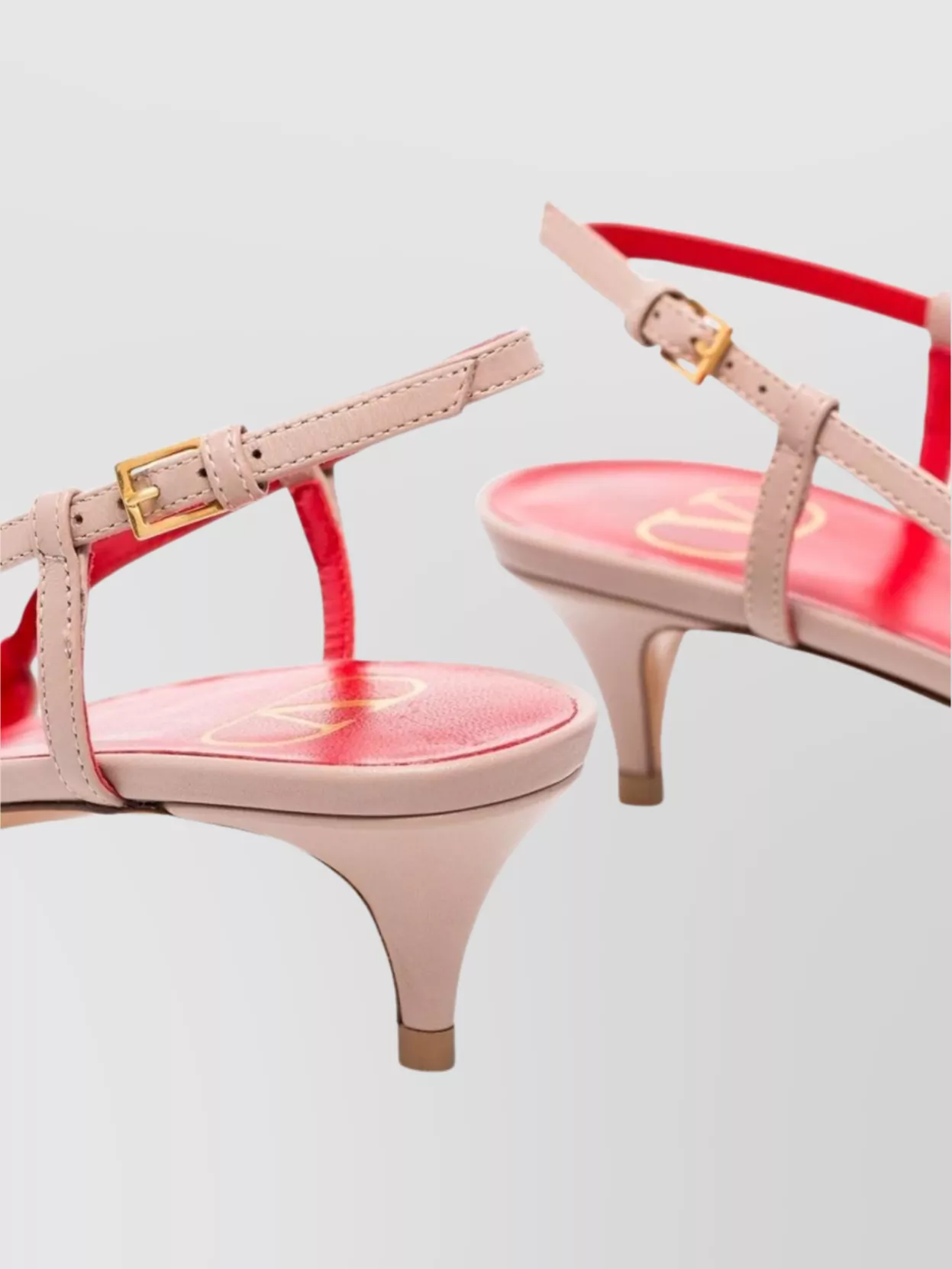 Shop Valentino Vlogo Signature Leather Slingback Pumps