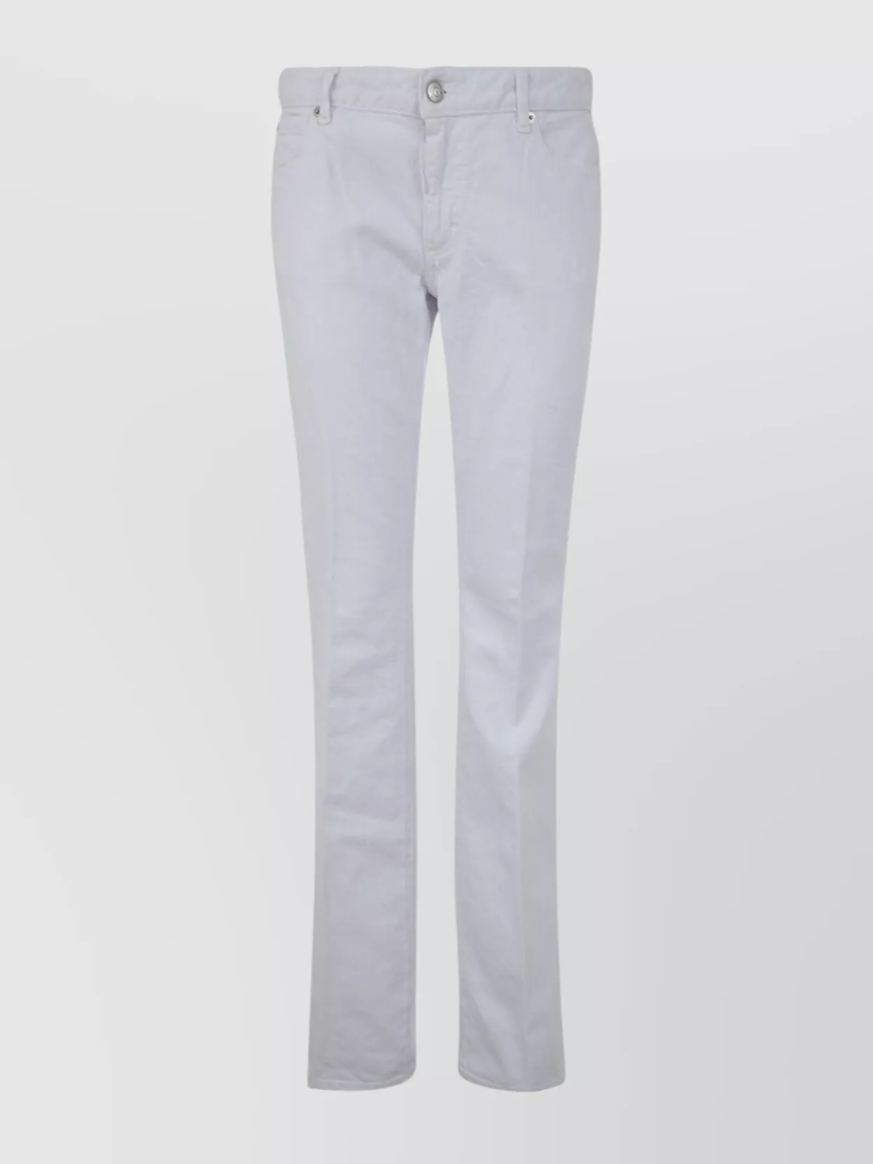 Dsquared2 Flare Jean With Belt Loops And Rivets In White