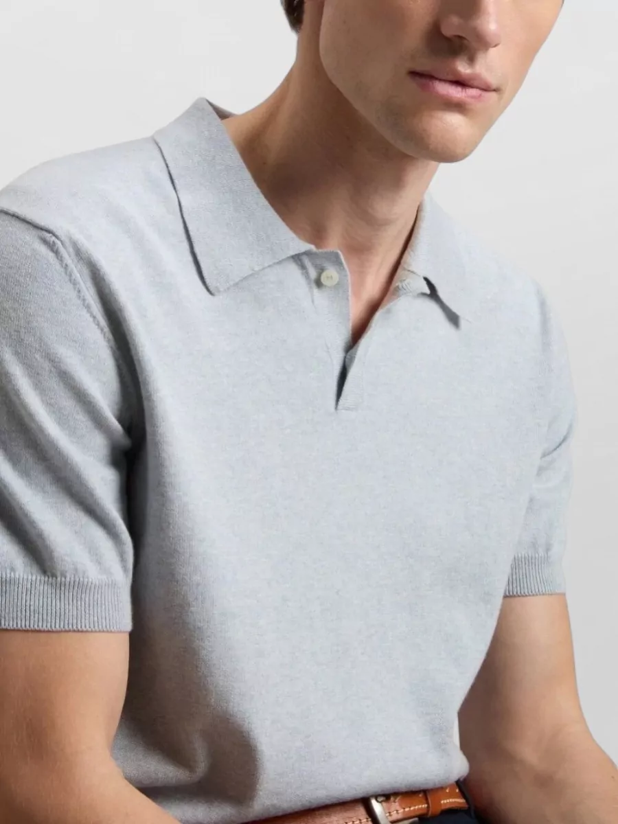 Woolrich Cotton Ribbed Short-Sleeve Polo Shirt