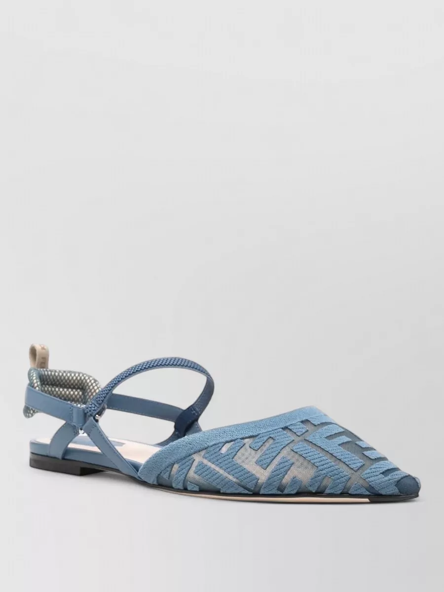 Fendi mesh slingback ballerina shoes