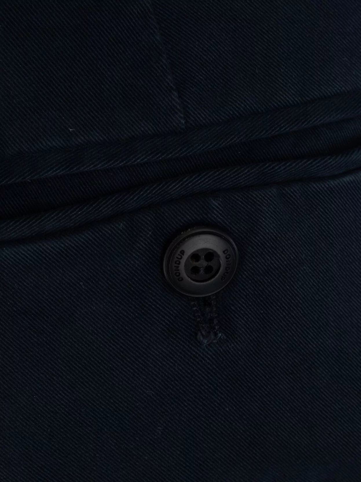 Dondup Trousers With Cuffed Hem And Button Detail