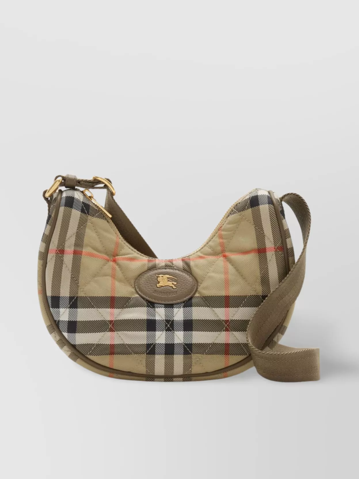 Burberry Leather shield shoulder bag with bell pendant | The