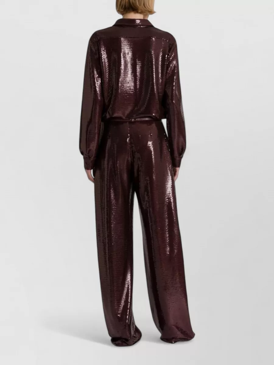 Alberta Ferretti Sequined Long-Sleeve Shirt