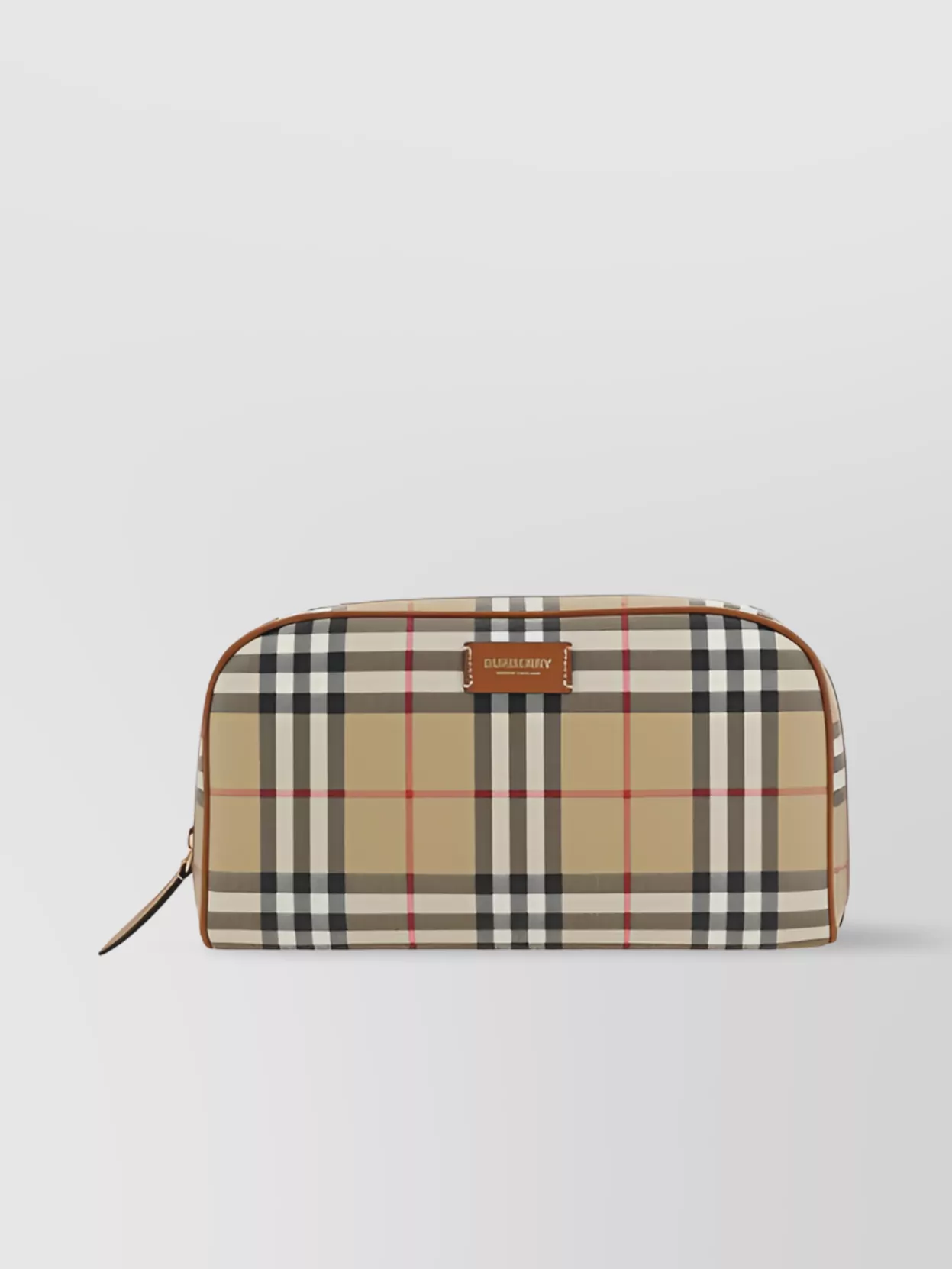 Shop Burberry Check Archive Rectangular Cosmetic Pouch