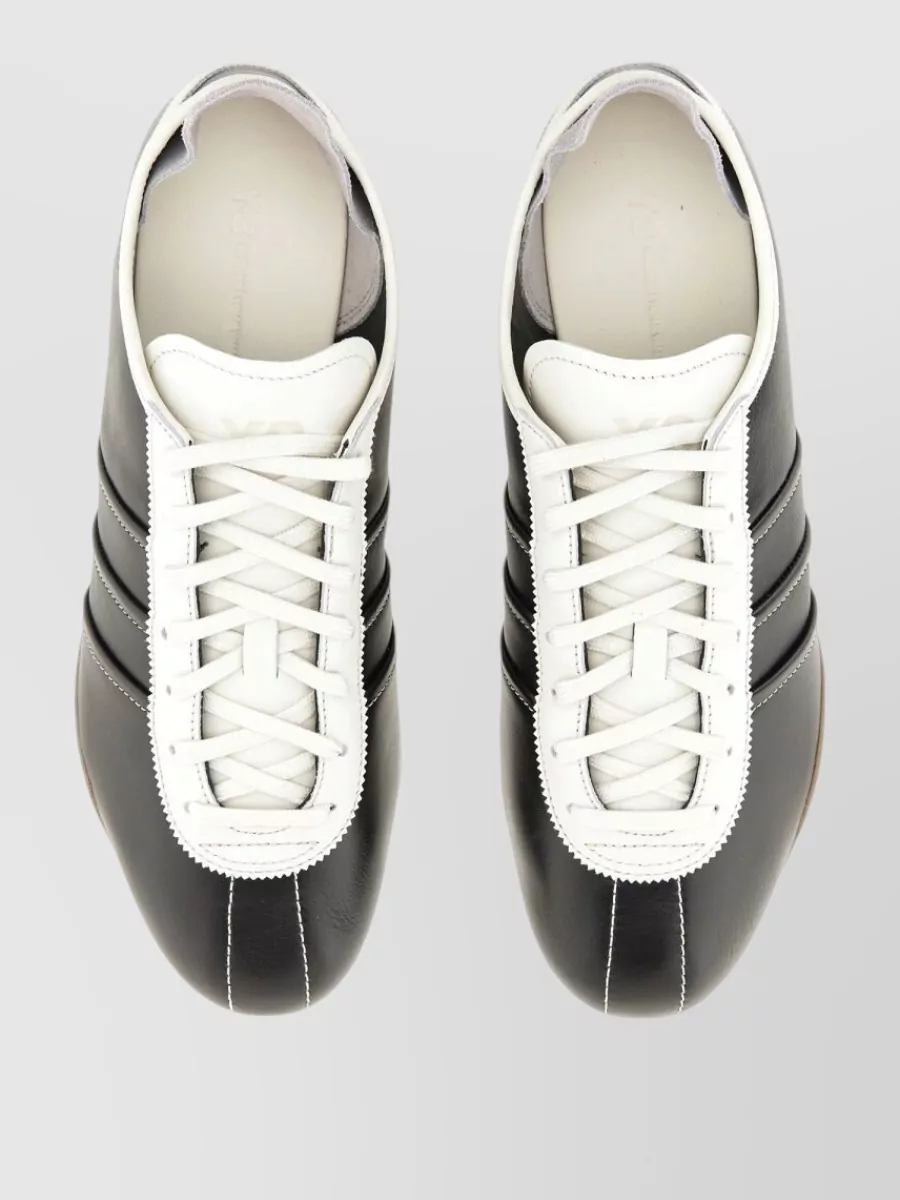 Y-3 Leather Lace-Up Sneakers