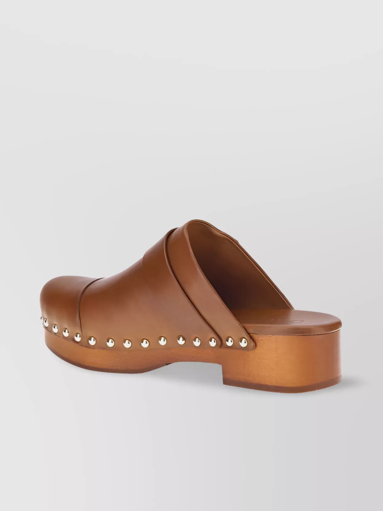 Chloé Calfskin Mules Bold Wooden Platform