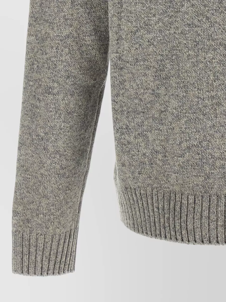 Zanone Virgin Wool High Neck Zip Cardigan