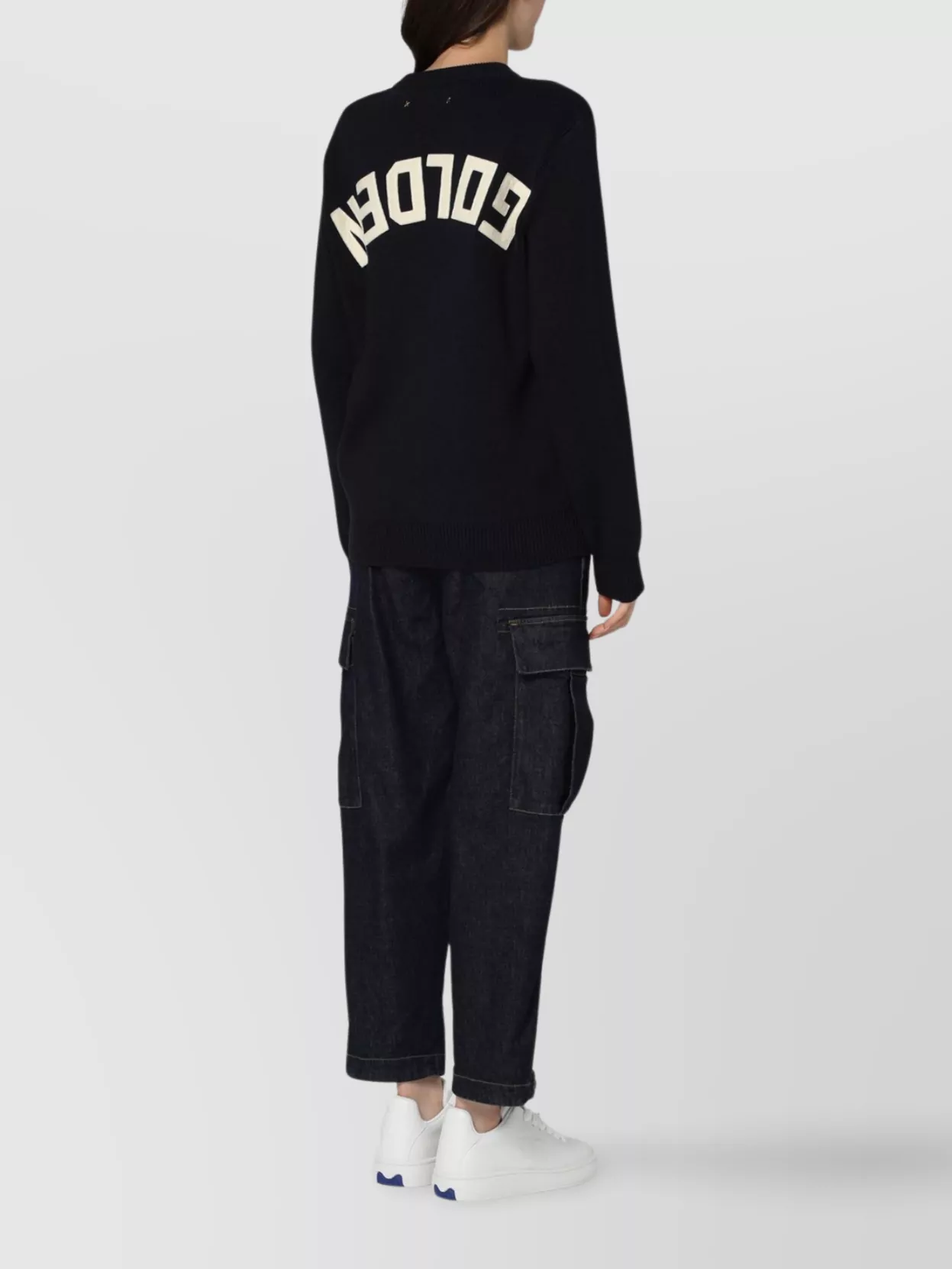 Golden Goose Ribbed Knit Crew-Neck Cotton Sweater