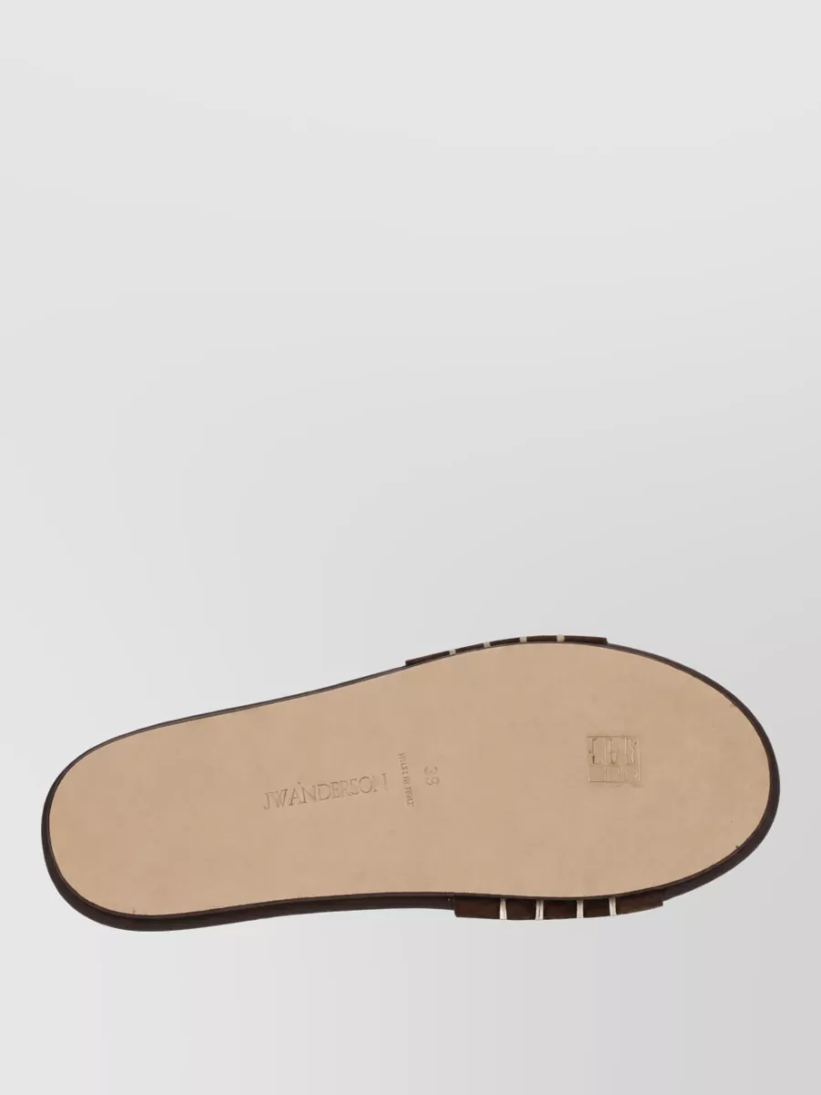 Jw Anderson Leather Flat Sandal Open Toe Detailing